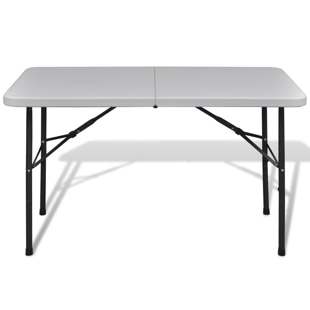 Foldable Garden Table 122 Cm Hdpe White