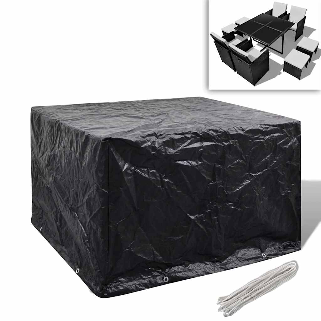 Garden Furniture Cover 4 Person Poly Rattan Set 8 Eyelets 113 X 113Cm