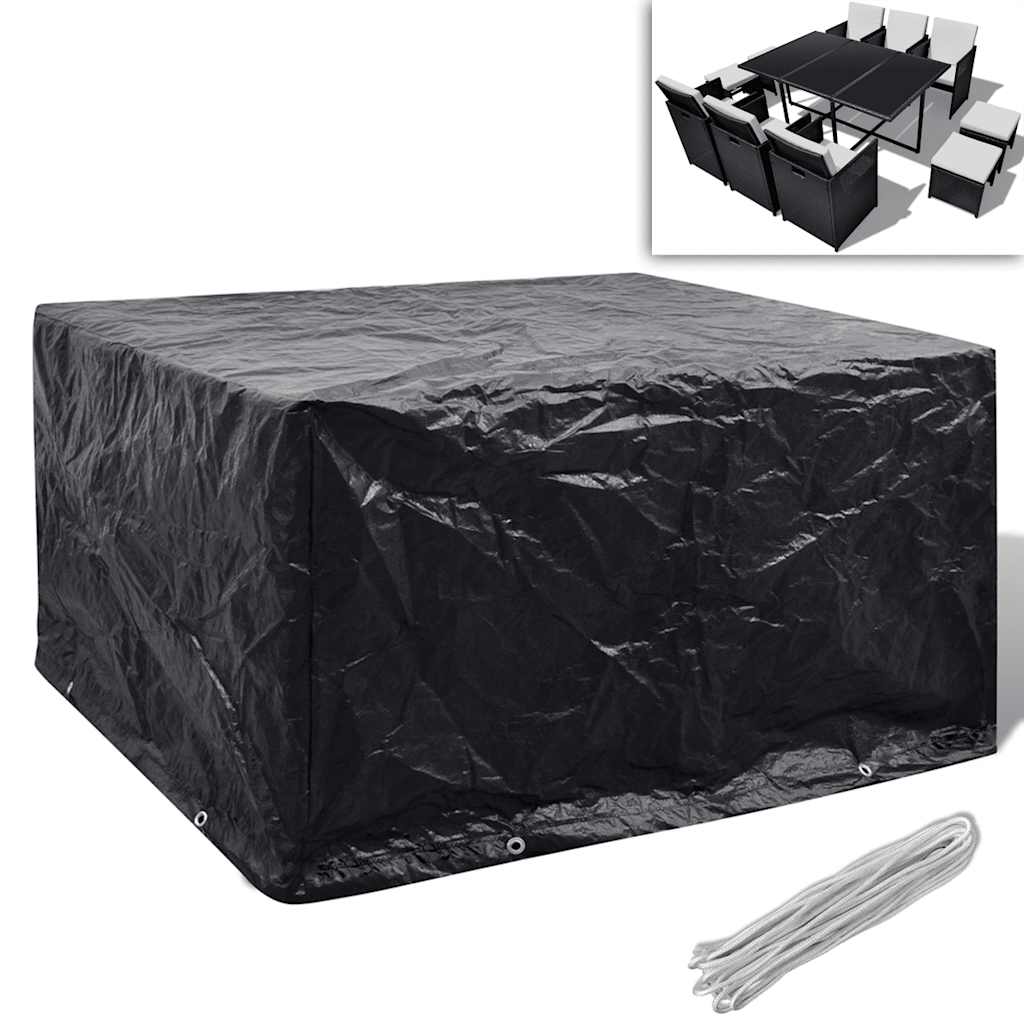 Garden Furniture Cover 4 Person Poly Rattan Set 8 Eyelets 113 X 113Cm