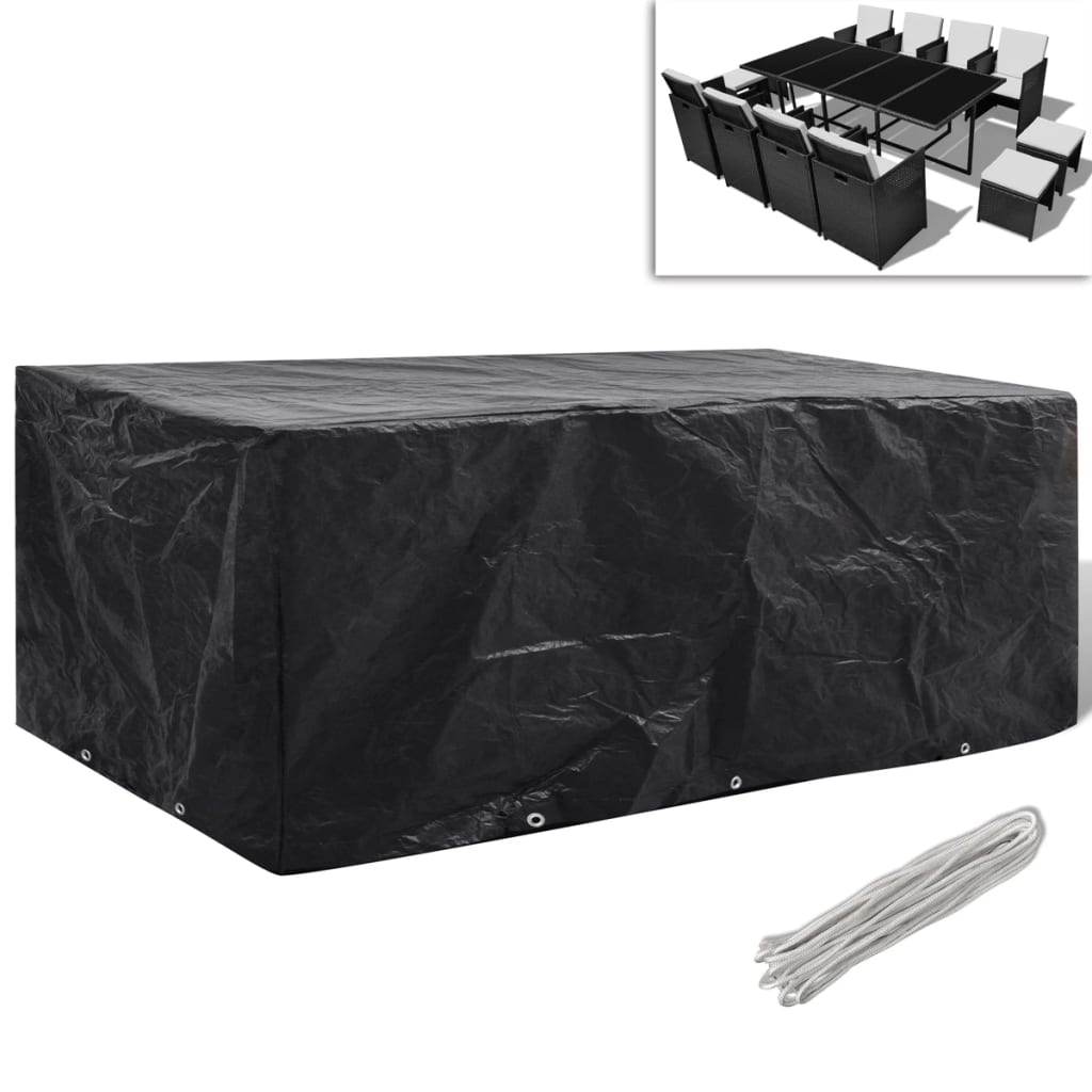 Garden Furniture Cover 4 Person Poly Rattan Set 8 Eyelets 113 X 113Cm