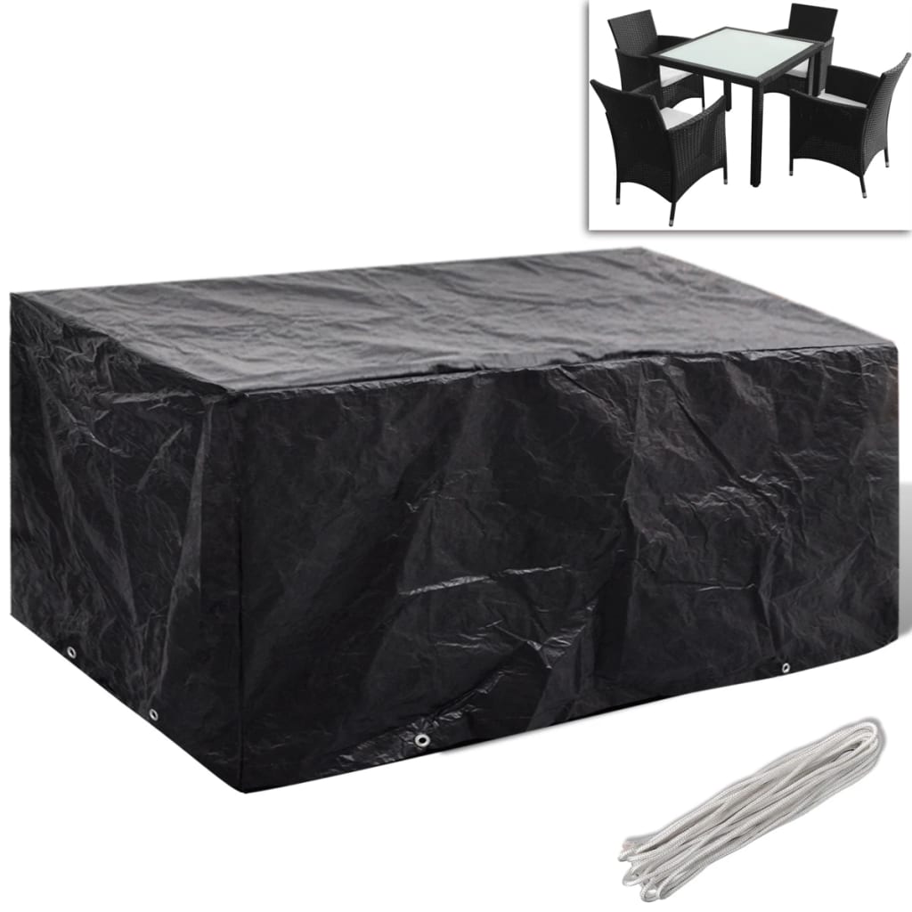 Garden Furniture Cover 4 Person Poly Rattan Set 8 Eyelets 113 X 113Cm