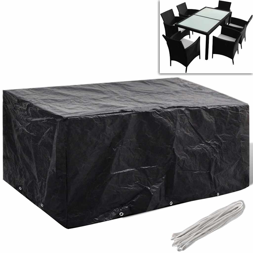 Garden Furniture Cover 4 Person Poly Rattan Set 8 Eyelets 113 X 113Cm