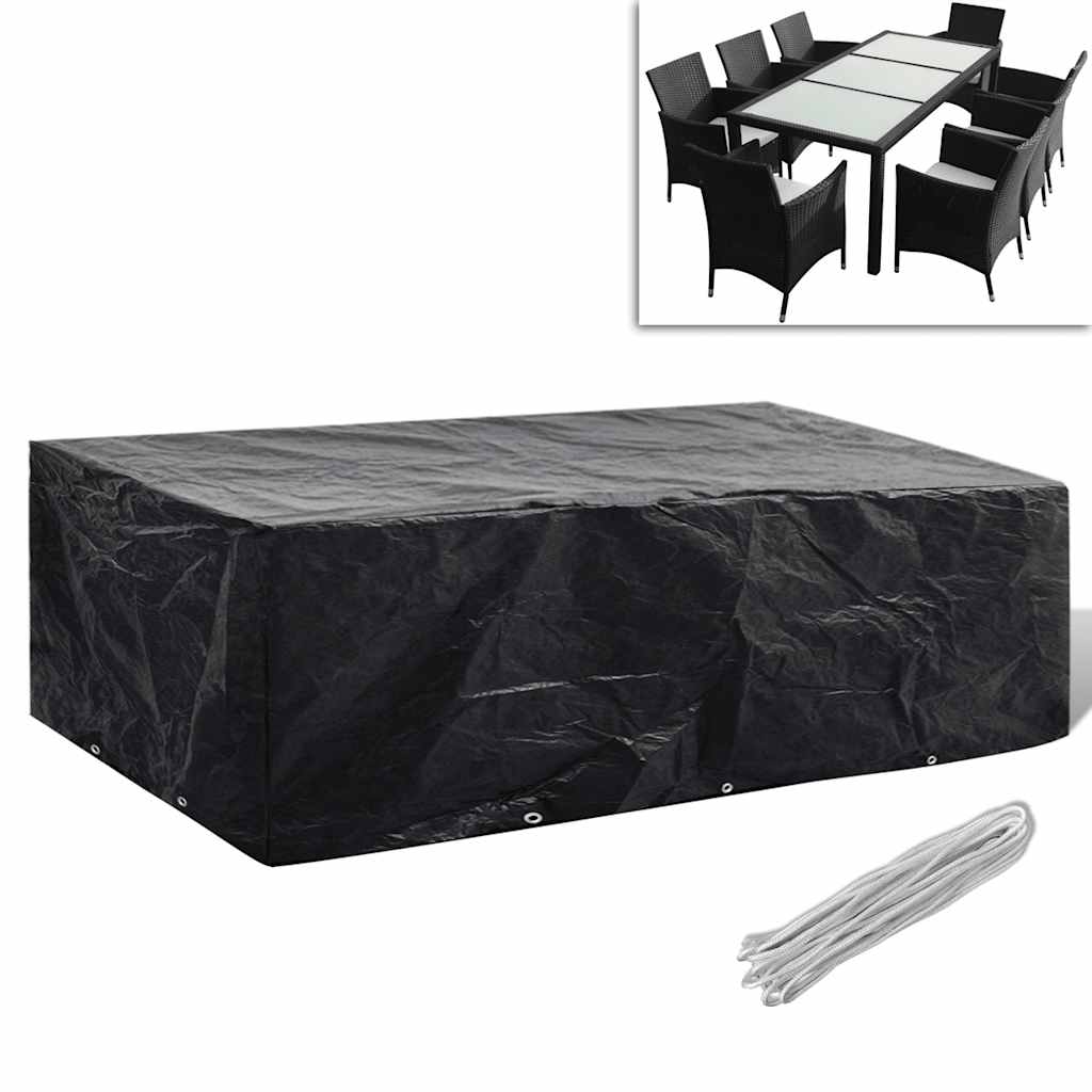Garden Furniture Cover 4 Person Poly Rattan Set 8 Eyelets 113 X 113Cm