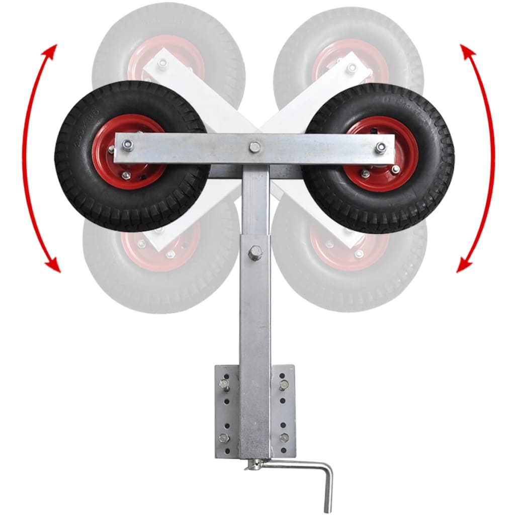 Boat Trailer Double Wheel Bow Support Set Of 2 59 - 84 Cm