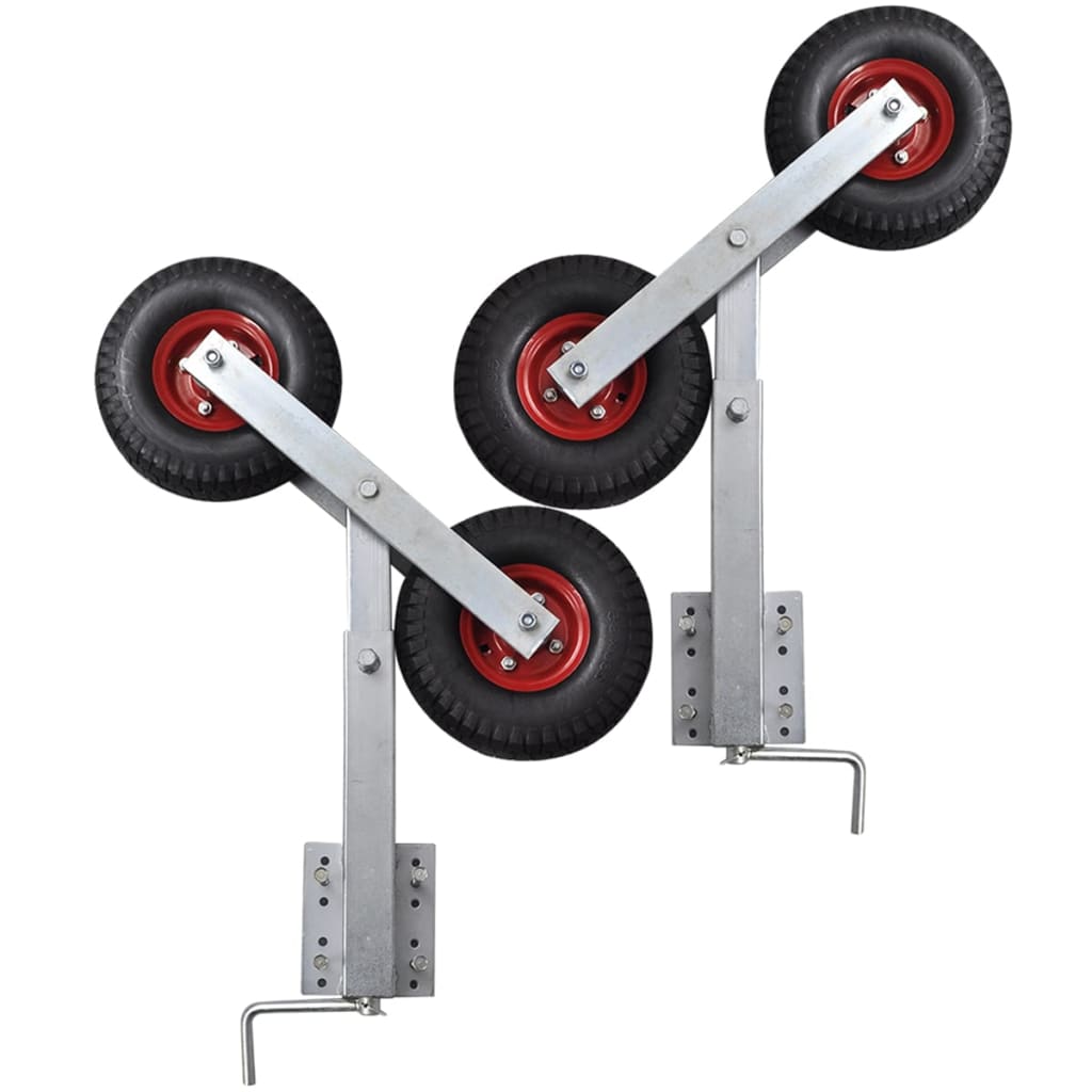 Boat Trailer Double Wheel Bow Support Set Of 2 59 - 84 Cm