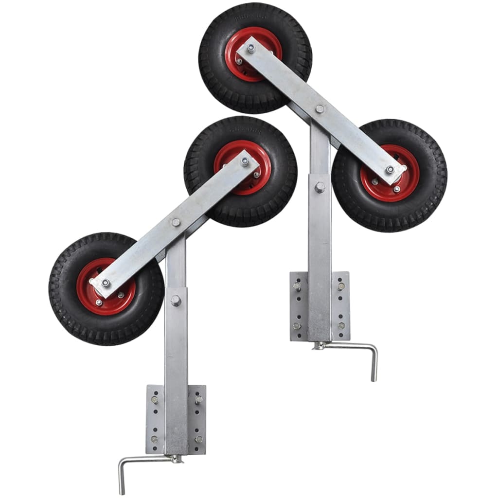 Boat Trailer Double Wheel Bow Support Set Of 2 59 - 84 Cm