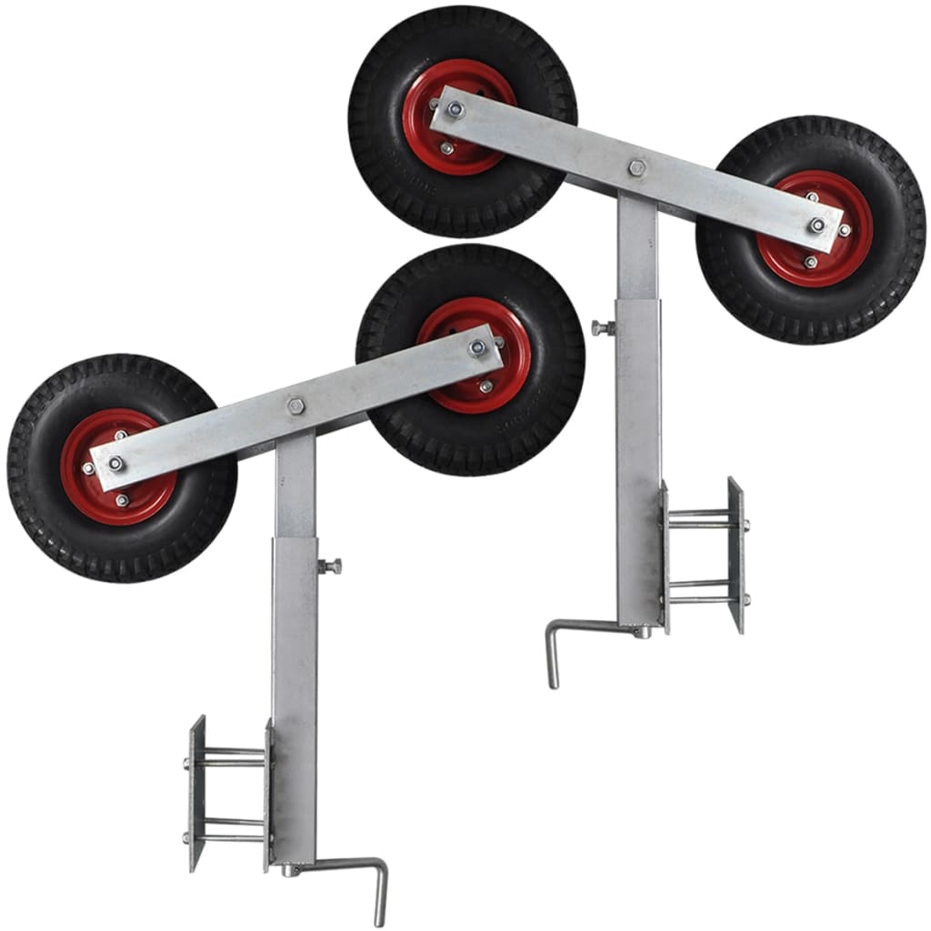 Boat Trailer Double Wheel Bow Support Set Of 2 59 - 84 Cm