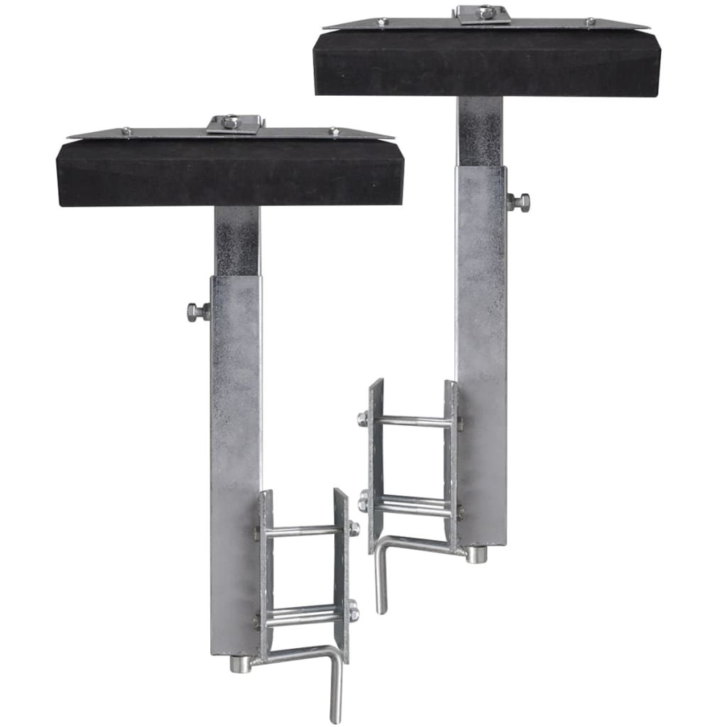 Boat Trailer Solid Bar Bow Support Set Of 2 63 - 88 Cm