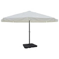 Garden Parasol Aluminium Portable Base green white Plastic Waterproof LED 50 cm