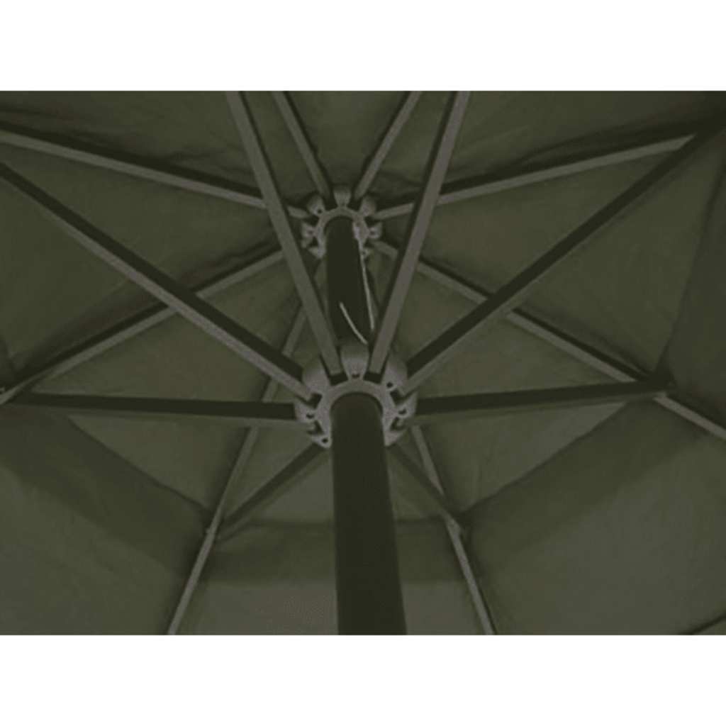 Garden Parasol Aluminium Portable Base green white Plastic Waterproof LED 50 cm