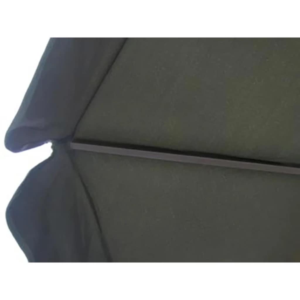 Garden Parasol Aluminium Portable Base green white Plastic Waterproof LED 50 cm
