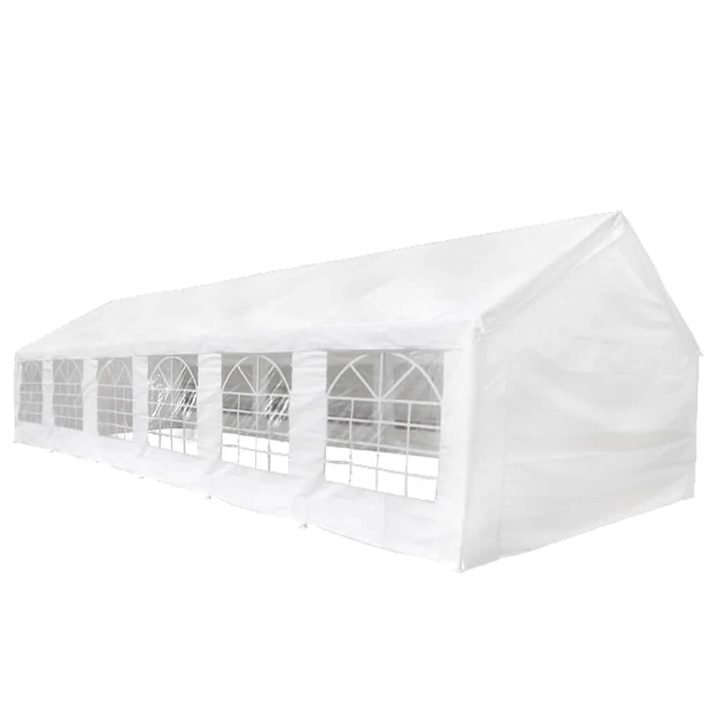 Gazebo 12x6m White Party Tent Replacement Roof Cover PE Marquee Canopy Fabric On