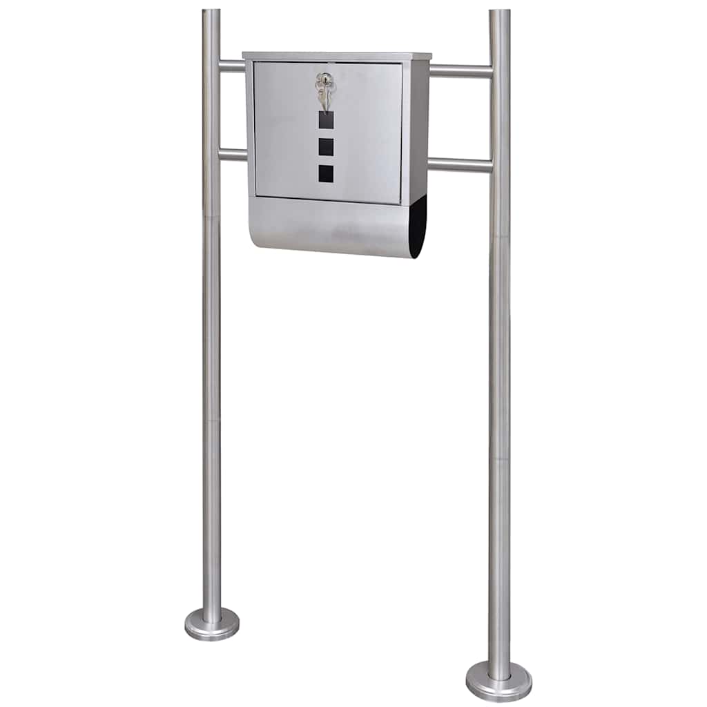 Post Boxes On Stand Stainless Steel 37.5 X 13 X 31 Cm 31 X 10.5 X 33.5 Cm Mailbo