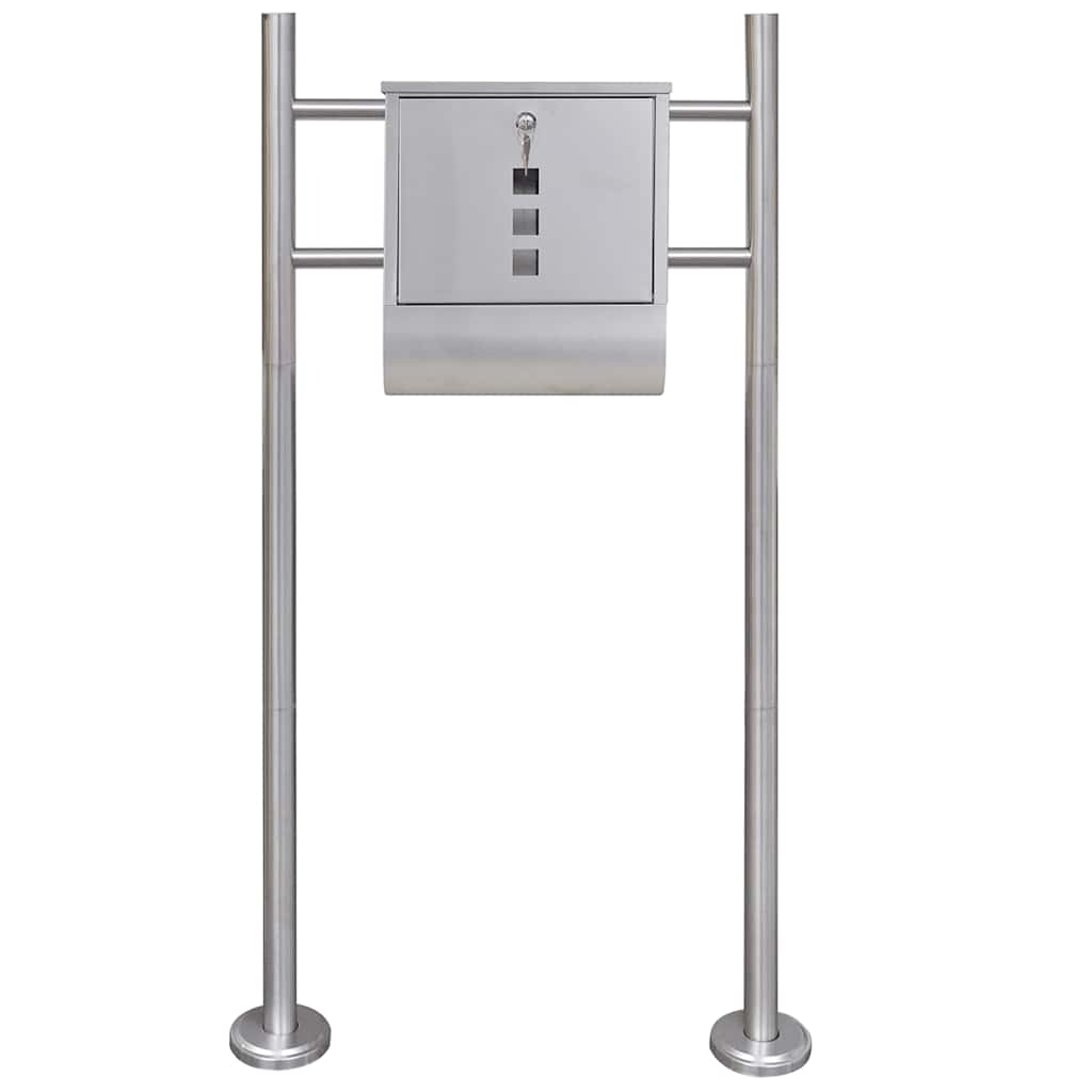 Post Boxes On Stand Stainless Steel 37.5 X 13 X 31 Cm 31 X 10.5 X 33.5 Cm Mailbo