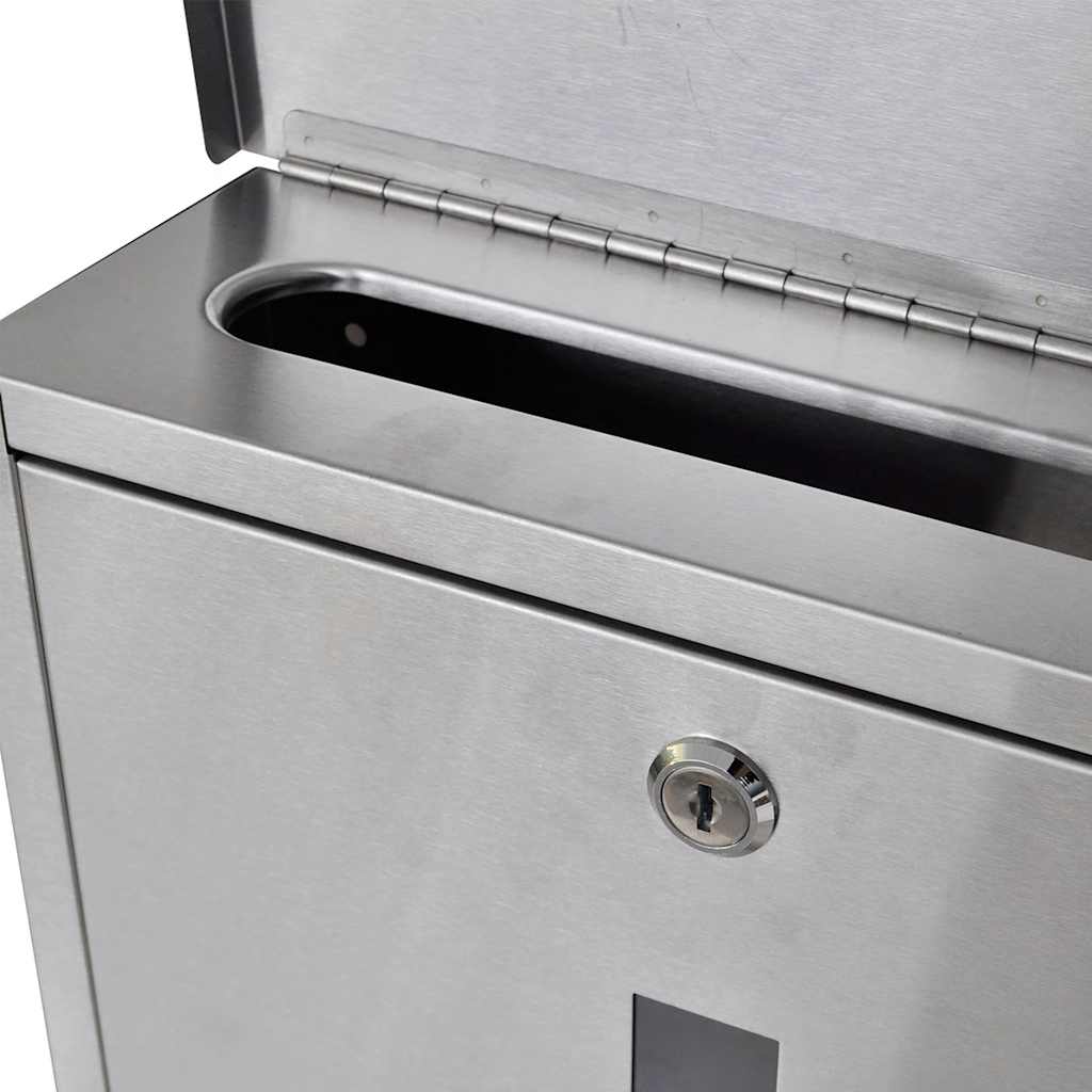 Post Boxes On Stand Stainless Steel 37.5 X 13 X 31 Cm 31 X 10.5 X 33.5 Cm Mailbo