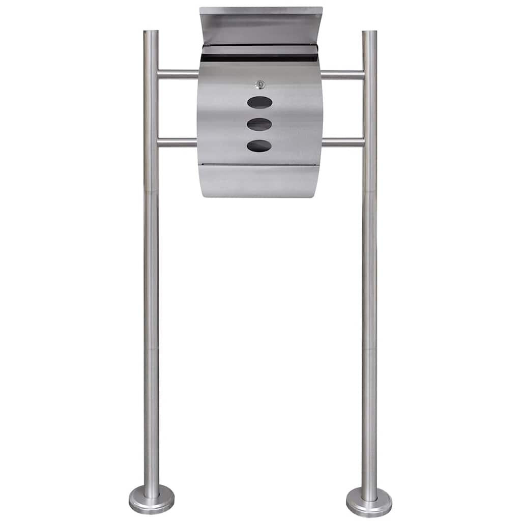 Post Boxes On Stand Stainless Steel 37.5 X 13 X 31 Cm 31 X 10.5 X 33.5 Cm Mailbo