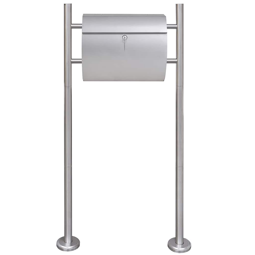 Post Boxes On Stand Stainless Steel 37.5 X 13 X 31 Cm 31 X 10.5 X 33.5 Cm Mailbo