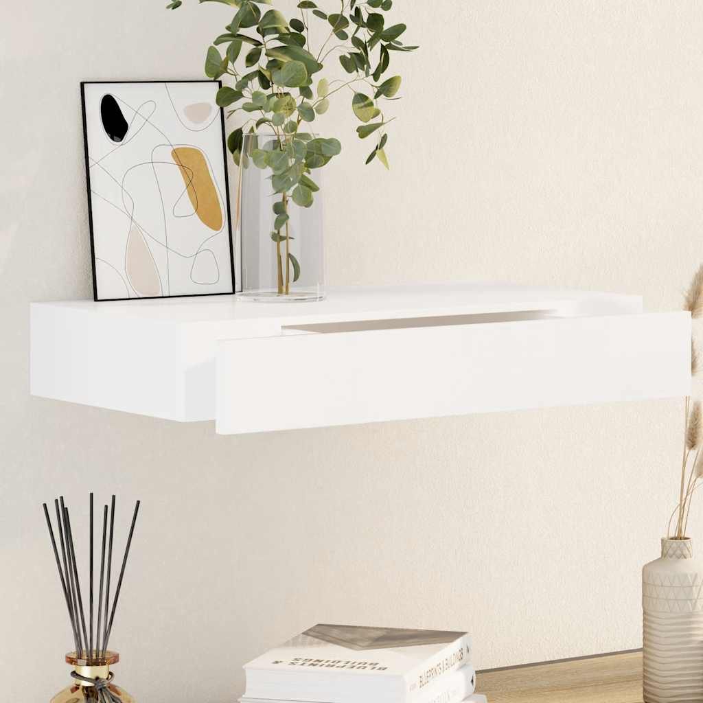 Floating Wall Shelves With Drawers 2 Pcs
