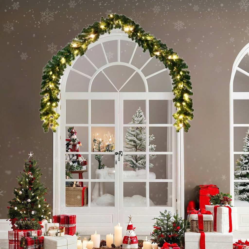 Christmas Garland With Led Lights