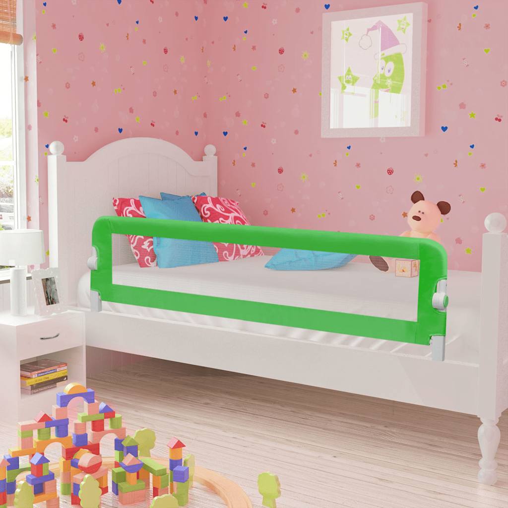 Toddler Bed Safety Rail 150cm Green Foldable Bed Guard Mesh 18 Months-5 Years