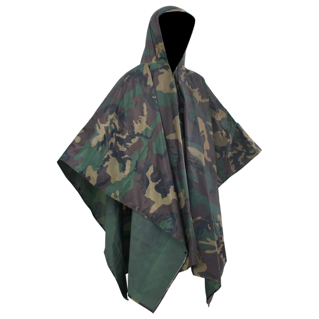 Waterproof Army Rain Poncho For Camping/Hiking