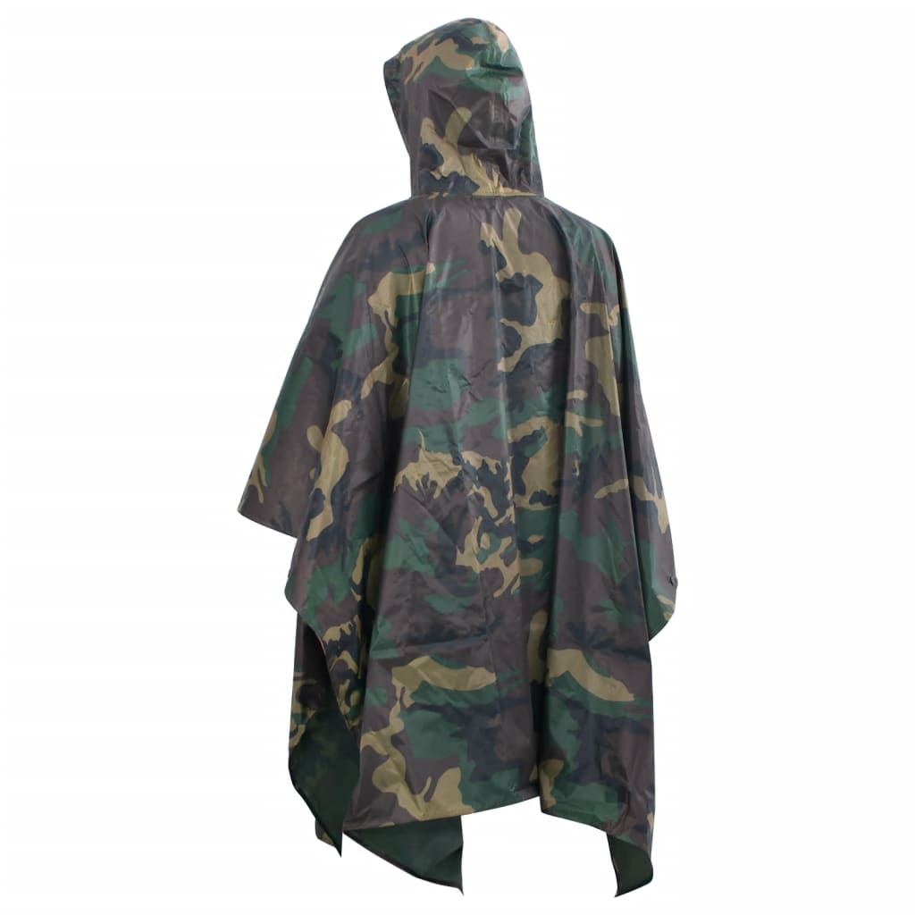 Waterproof Army Rain Poncho For Camping/Hiking