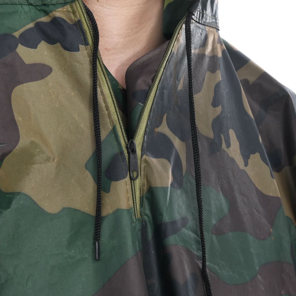 Waterproof Army Rain Poncho For Camping/Hiking