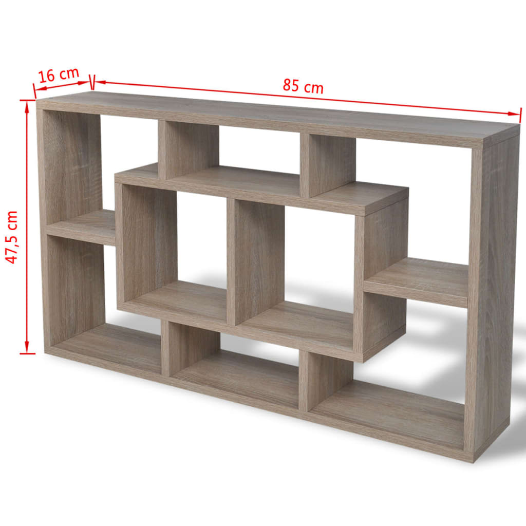 Floating Wall Display Shelf 8 Compartments Colour