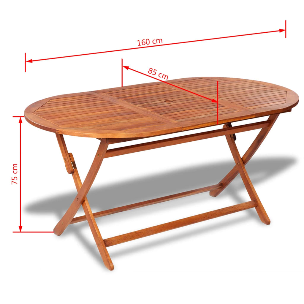 7 Piece Outdoor Dining Set Solid Acacia Wood