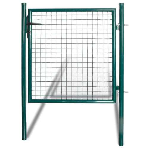 Single Door Fence Gate 100X100 Cm Powder-Coated Steel
