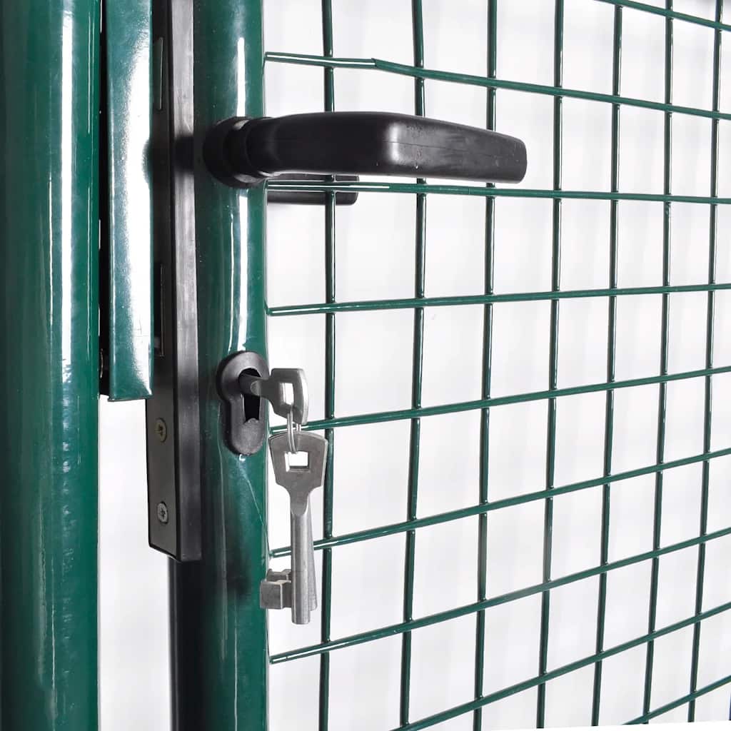 Single Door Fence Gate 100X100 Cm Powder-Coated Steel