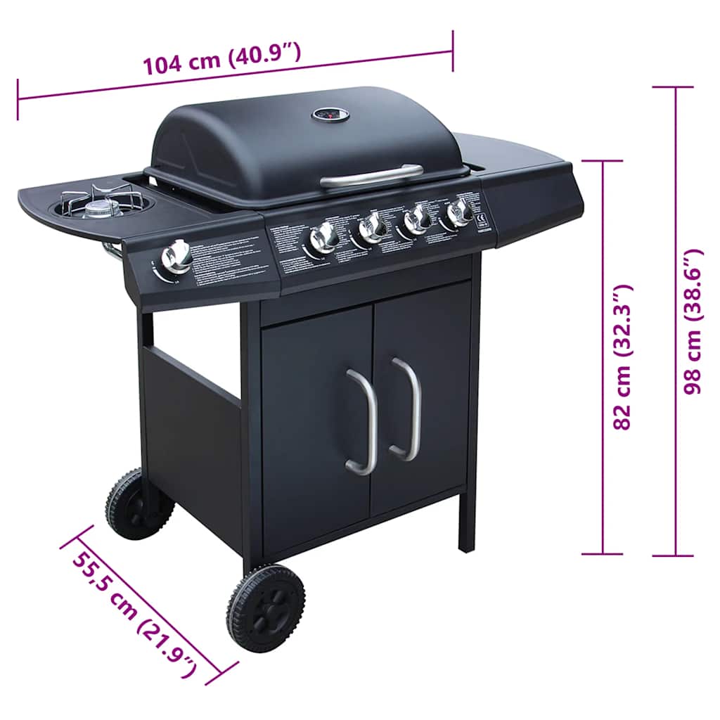 Gas Barbecue Grill 4+1 Cooking Zone