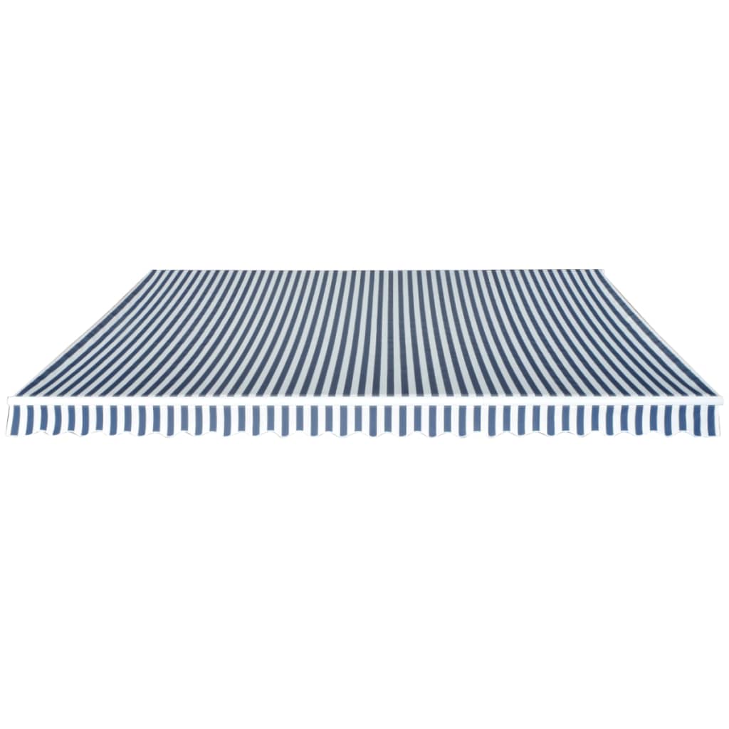 Folding Awning Manual-Operated 500 Cm Blue And White