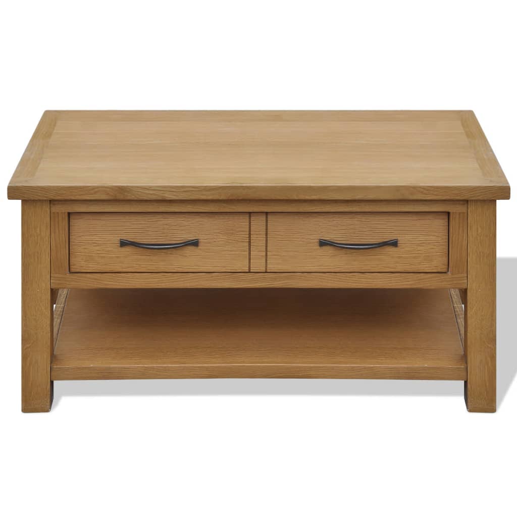 Coffee Table 88X53X45 Cm Solid Oak Wood