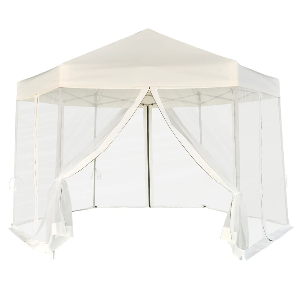 Hexagonal Pop-Up Marquee With 6 Sidewalls 3.6X3.1 M
