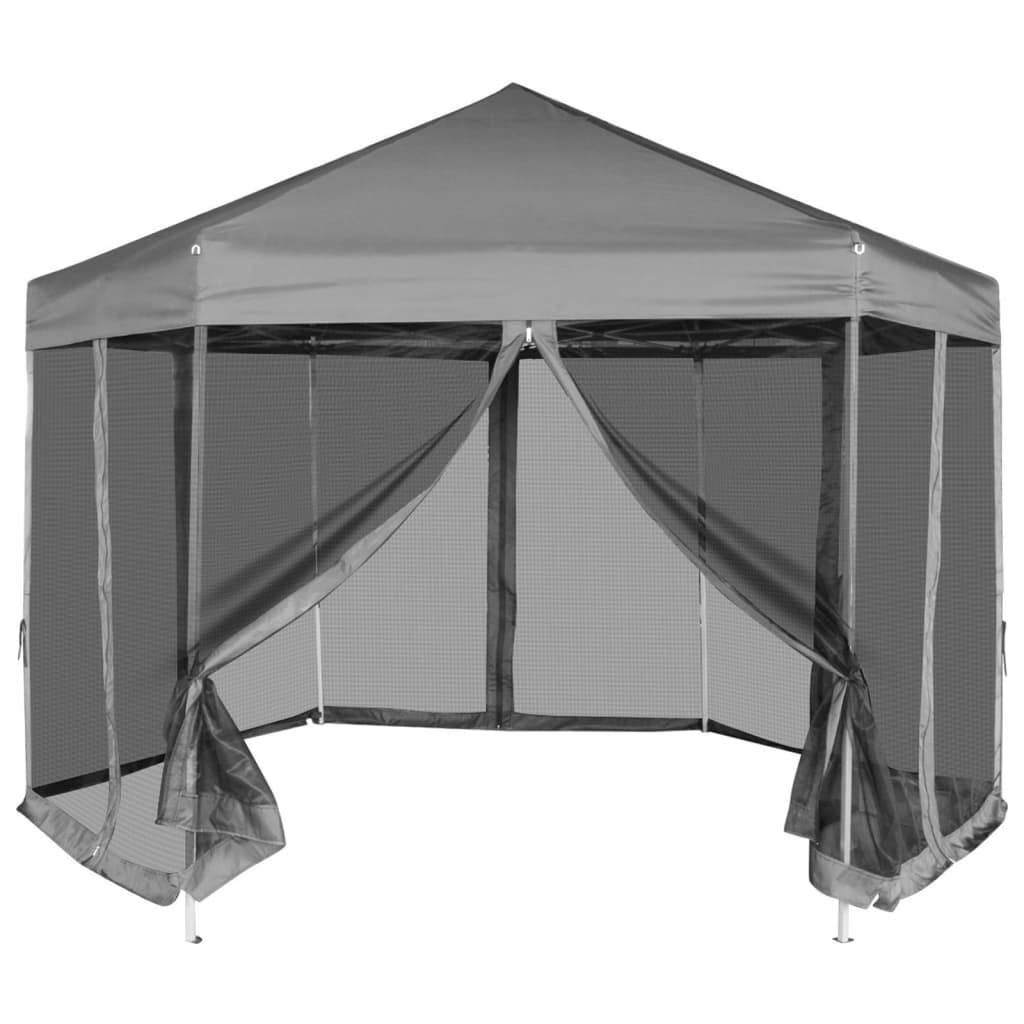 Hexagonal Pop-Up Marquee With 6 Sidewalls 3.6X3.1 M