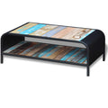 Coffee Table Solid Reclaimed Wood Multicolour Solid reclaimed wood + steel frame
