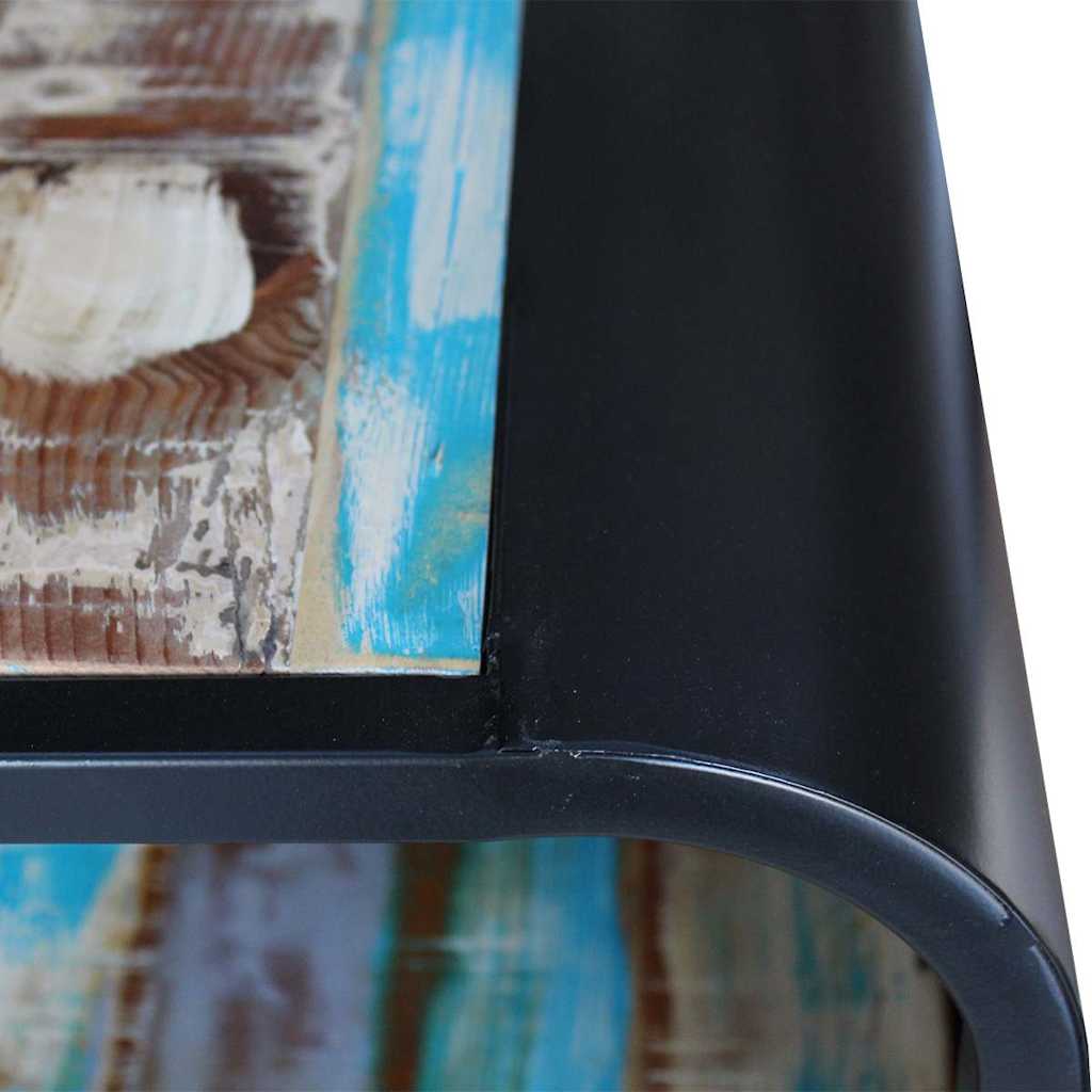 Coffee Table Solid Reclaimed Wood Multicolour Solid reclaimed wood + steel frame