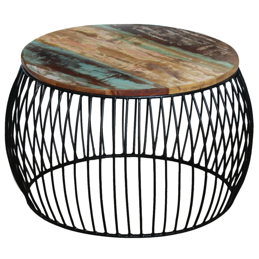 Coffee Table | Multicolour | Reclaimed Wood And Iron | Medium | Durable