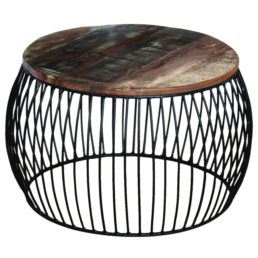 Coffee Table | Multicolour | Reclaimed Wood And Iron | Medium | Durable