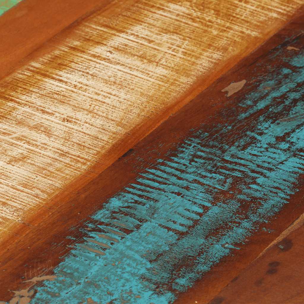 Coffee Table Multicolour Reclaimed Wood Iron Medium Durable 68 X 35 Cm Solid Rec
