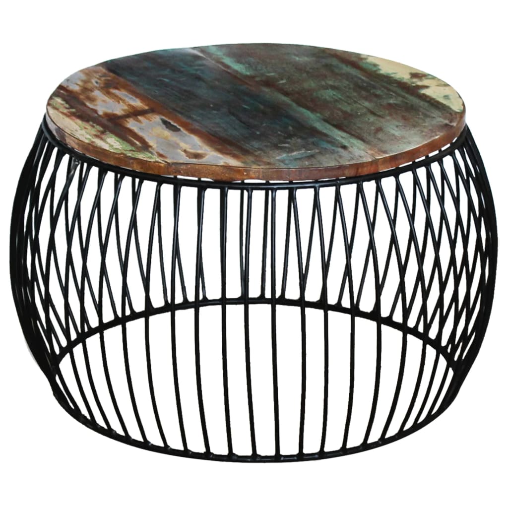 Coffee Table | Multicolour | Reclaimed Wood And Iron | Medium | Durable