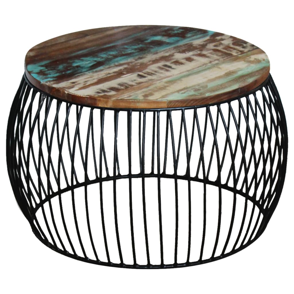 Coffee Table | Multicolour | Reclaimed Wood And Iron | Medium | Durable
