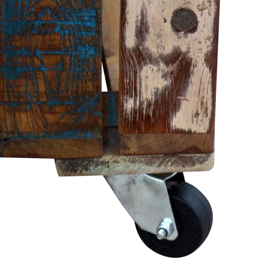 Coffee Table Solid Reclaimed Wood 70X70X35 Cm
