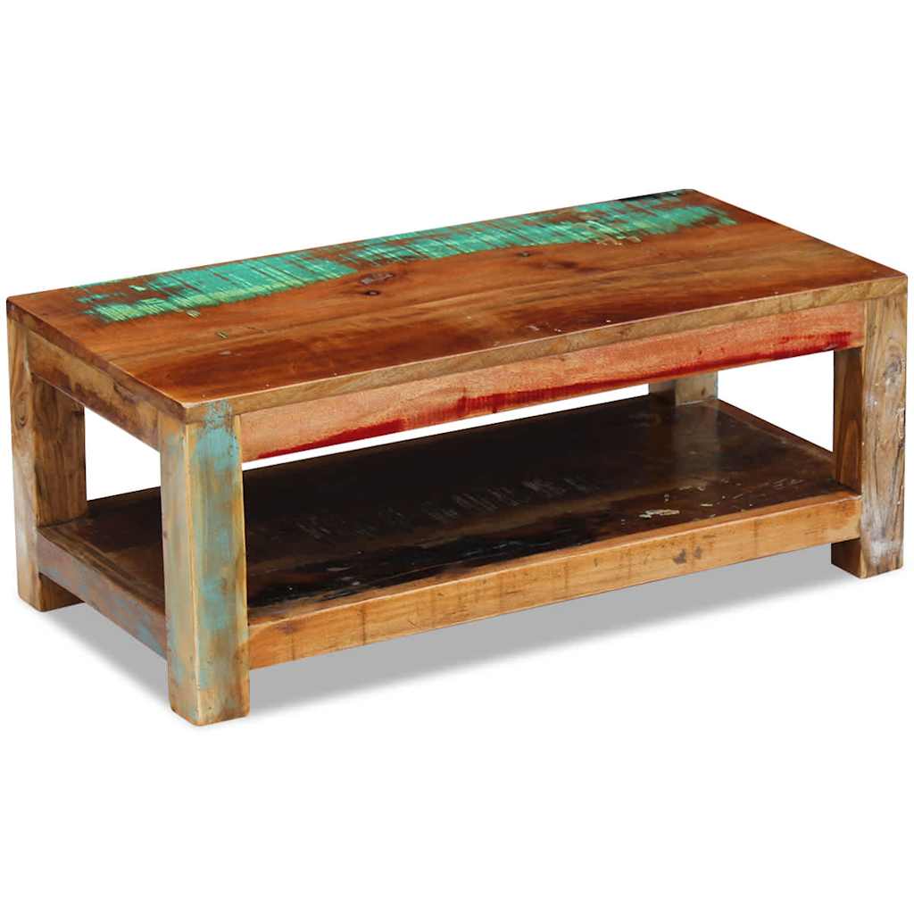 Coffee Table Solid Reclaimed Wood 90X45X35 Cm