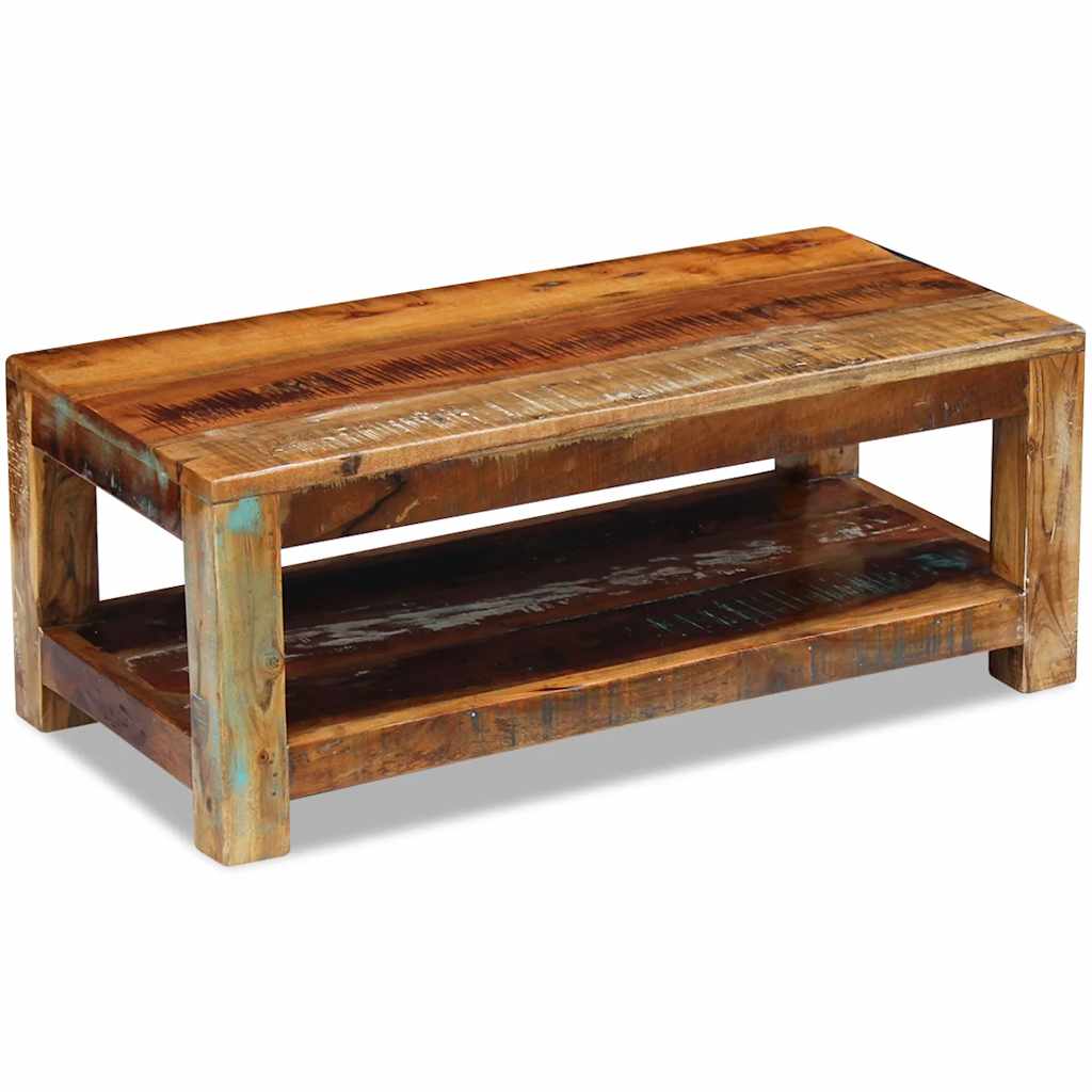 Coffee Table Solid Reclaimed Wood 90X45X35 Cm