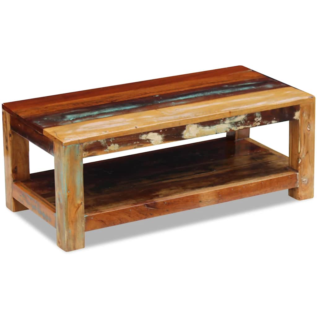 Coffee Table Solid Reclaimed Wood 90X45X35 Cm