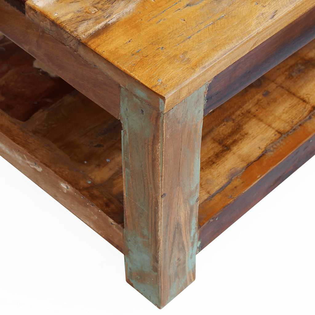 Coffee Table Solid Reclaimed Wood 90X45X35 Cm