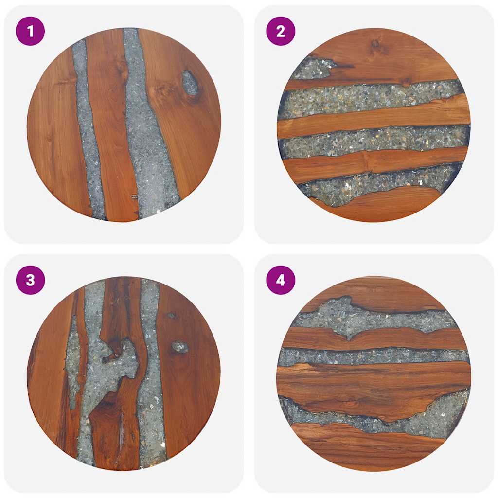 Coffee Table Teak Resin 100X50 Cm Multicolour 60 X 40 Cm 100 X 50 X 40 Cm 100 Cm