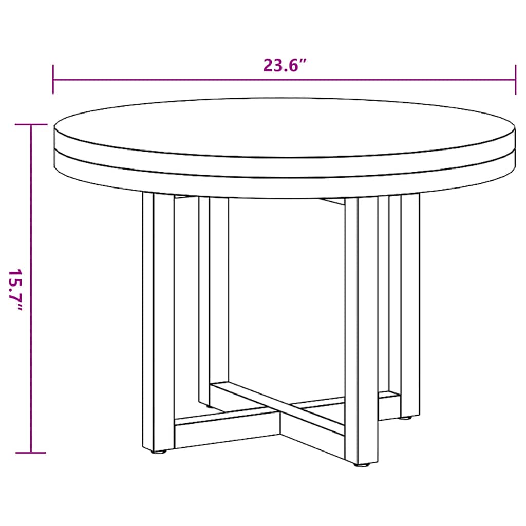 Coffee Table Teak Resin 100X50 Cm Multicolour 60 X 40 Cm 100 X 50 X 40 Cm 100 Cm